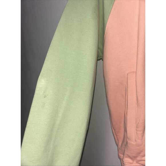 Teddy Fresh Pastel Color Block Hoodie Size Medium Pockets - Picture 3 of 8